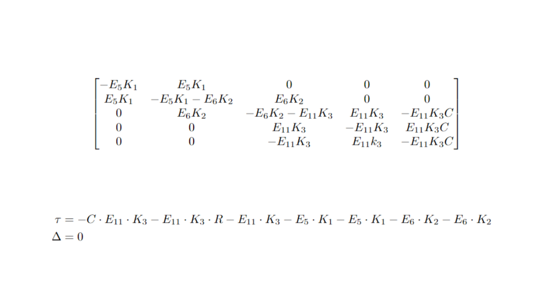 Jacobian matrix analysis